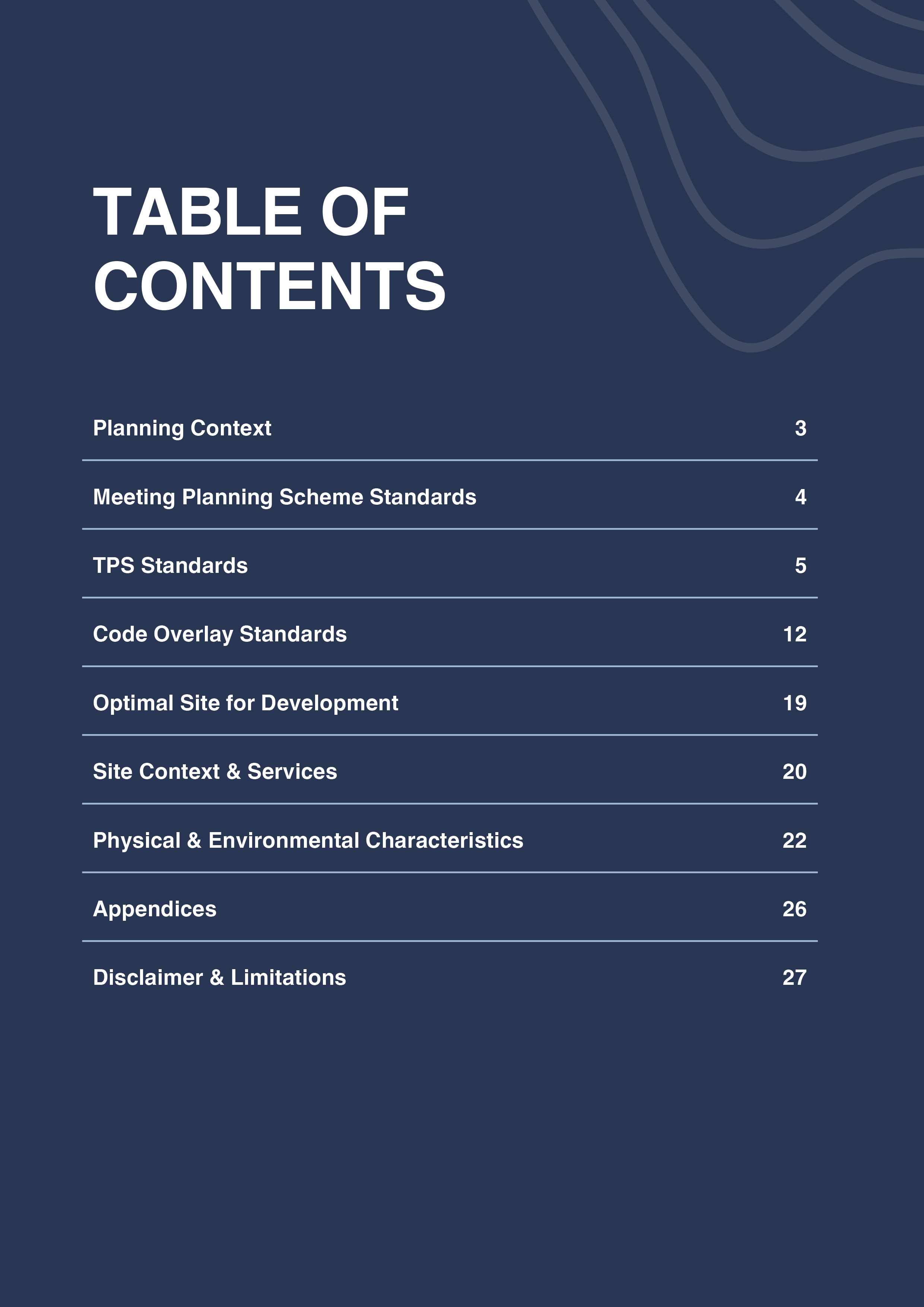 Table of contents